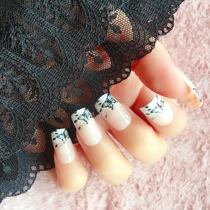 Fashionable butterfly design artificial nails Stornfield