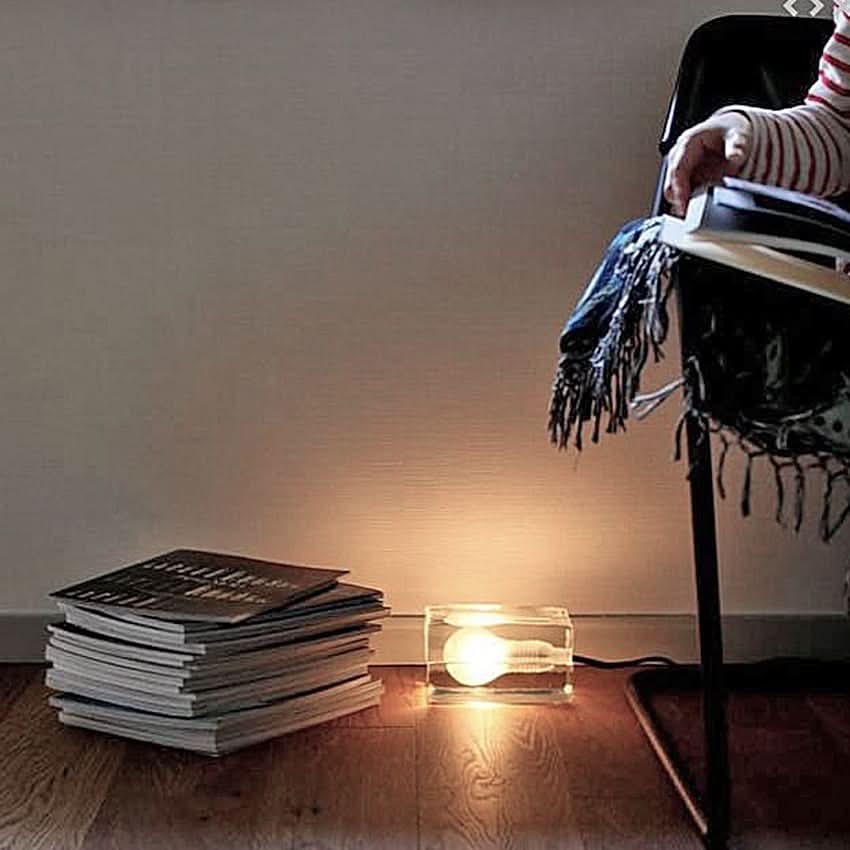 Stornfield | Glass Block Table Lamp with G9 Socket