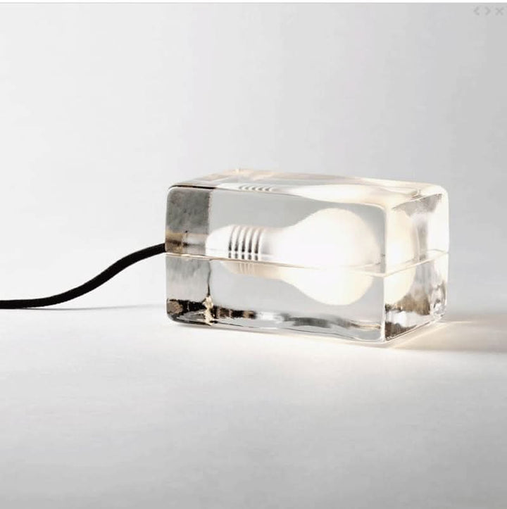 Stornfield | Glass Block Table Lamp with G9 Socket