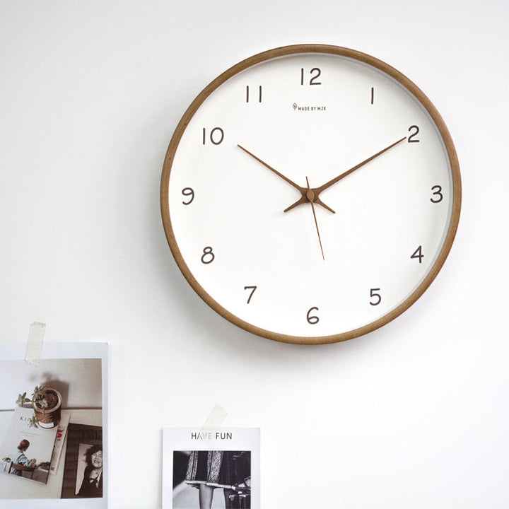 Stornfield | Simple Solid Wood Analog Wall Clock for Home – Timeless and Elegant!