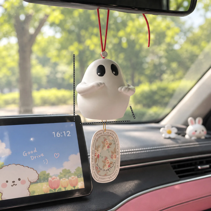Geist car air freshener with fragrance function, triangular