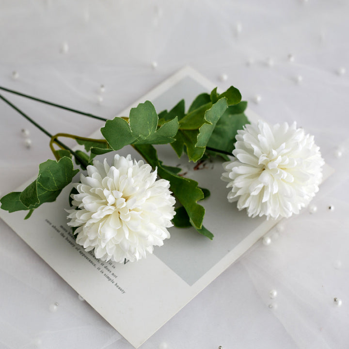 Lifelike Chrysanthemum Floral Stem