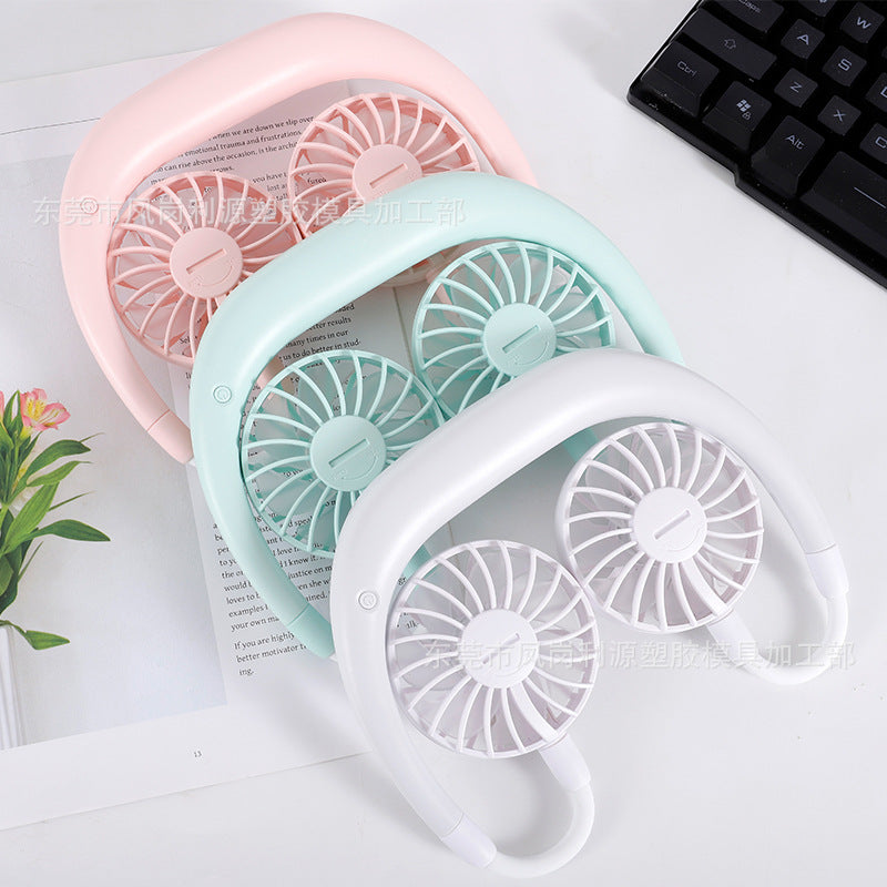 Unisex portable neck fan with dual flexible fans and rechargeable battery Stornfield