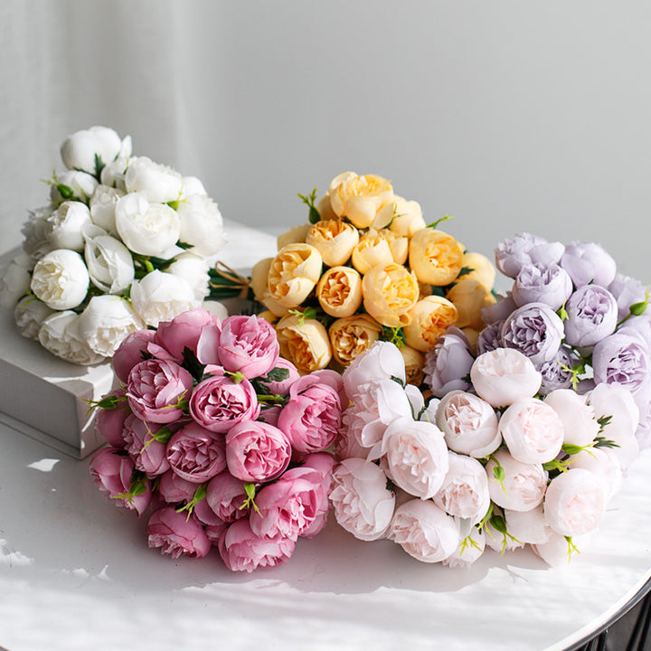 Elegant Faux Peony Bouquet