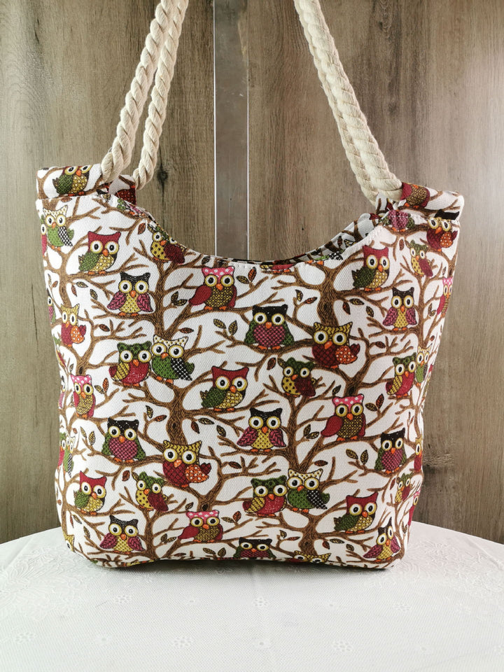 Beach bag with owl pattern Stornfield