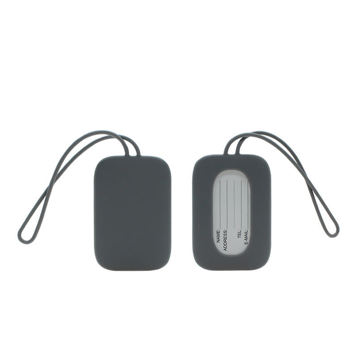 silicone luggage tag with ID window and elastic strap Stornfield