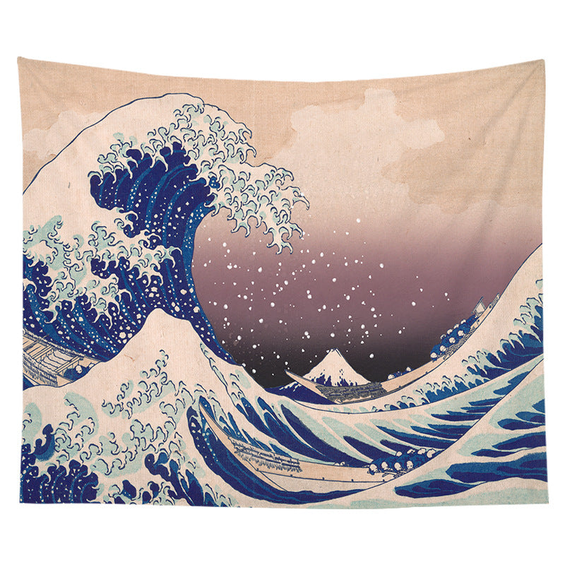 Mystical Celestial Wall Tapestry with Esoteric Hand and All-Seeing Eye Print