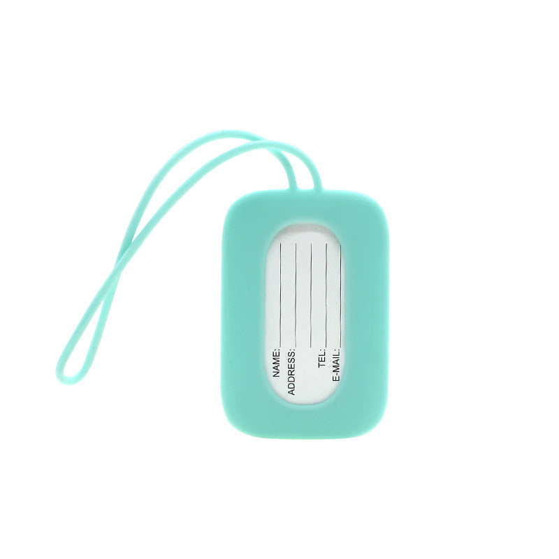 silicone luggage tag with ID window and elastic strap Stornfield