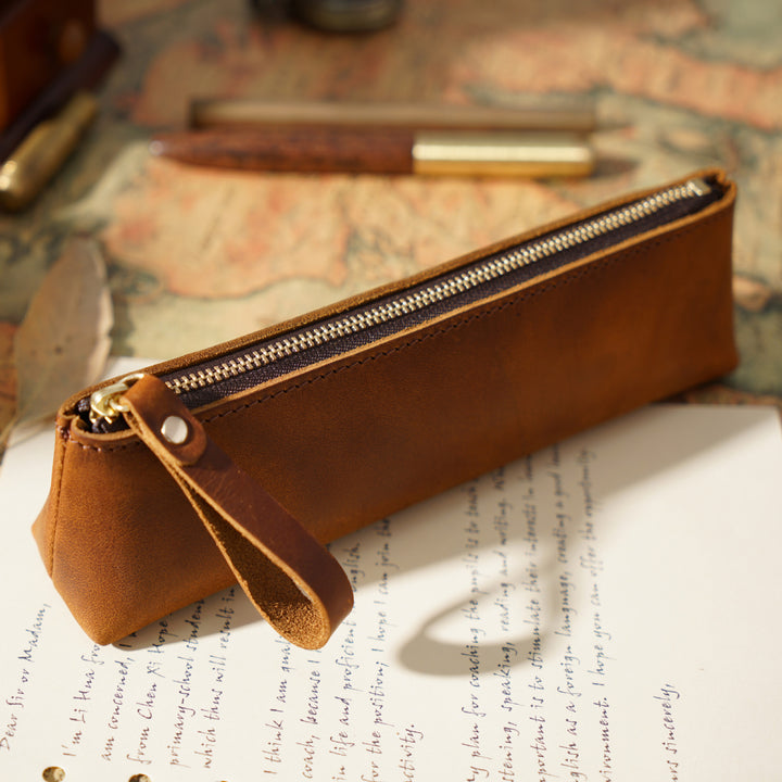 Premium Leather Pencil Pouch