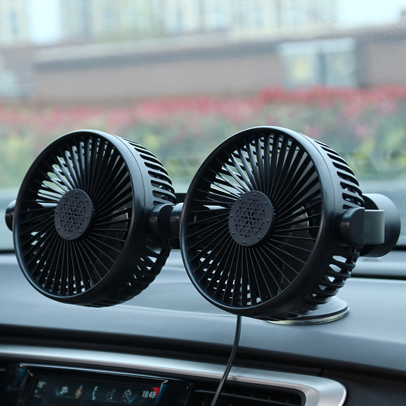 Dual-Head Suction Cup Car Cooling Fan Stornfield