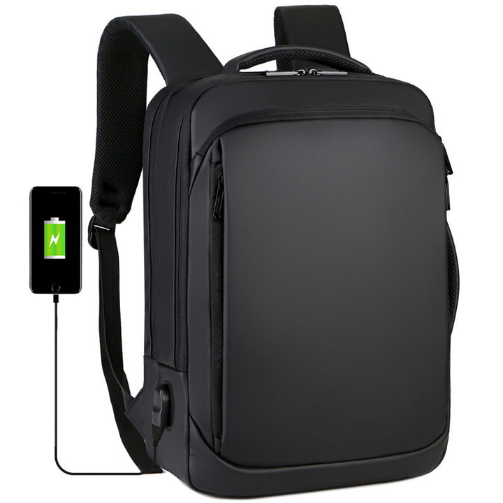 Laptop backpack with slim, waterproof design and multiple interior compartments Stornfield
