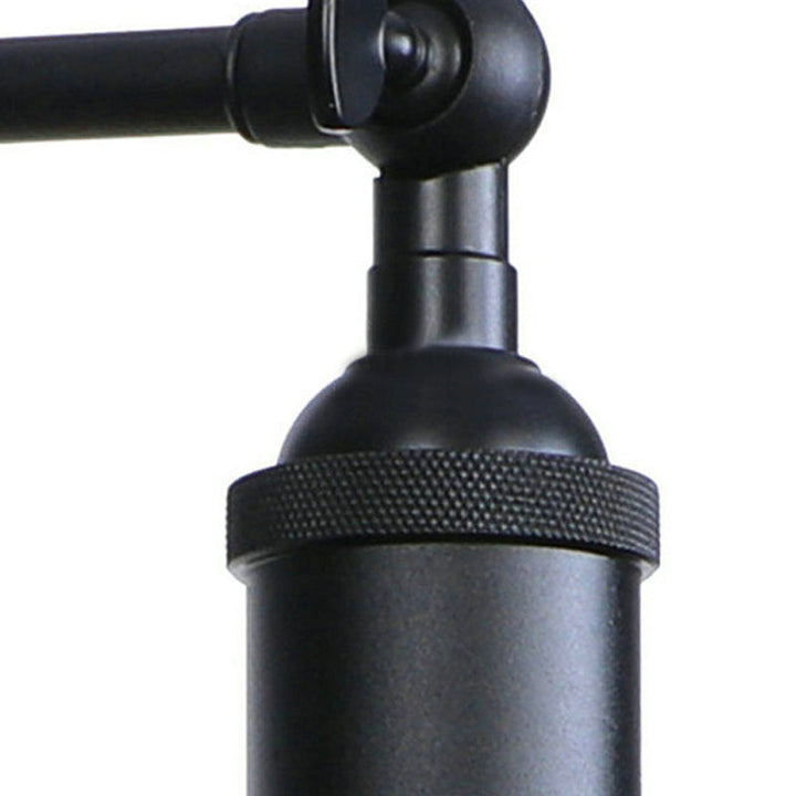 Stornfield | Black/Rust 1-Head Cone Adjustable Wrought Iron Wall Sconce Outdoor Wall Light