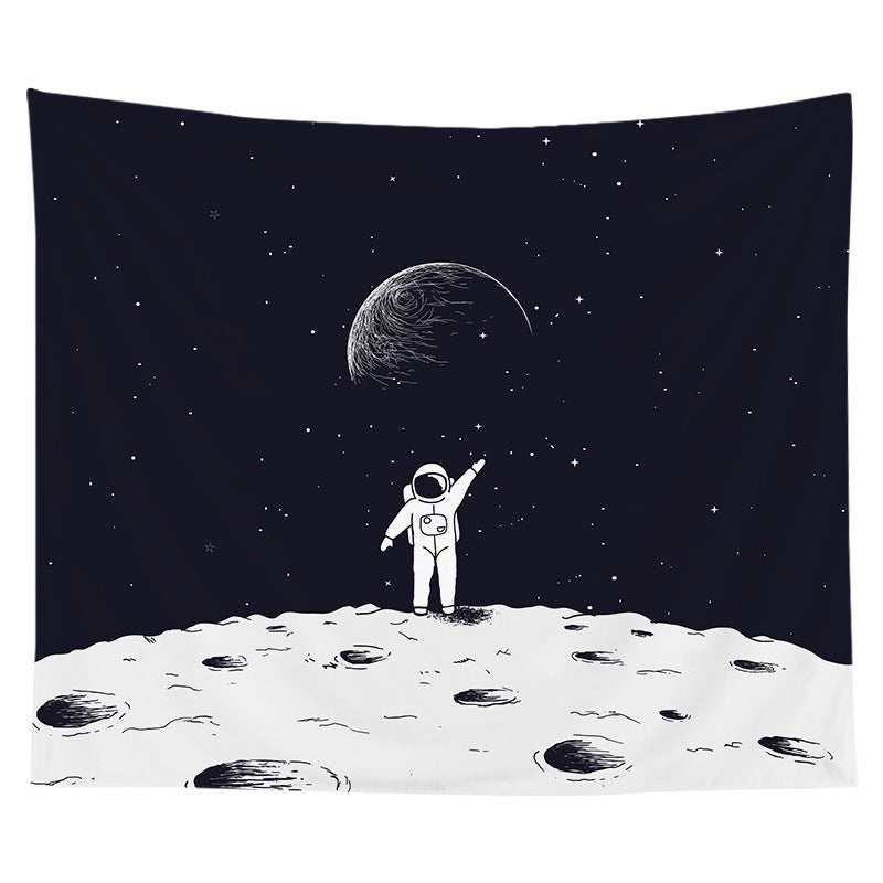 Mystical Celestial Wall Tapestry with Esoteric Hand and All-Seeing Eye Print