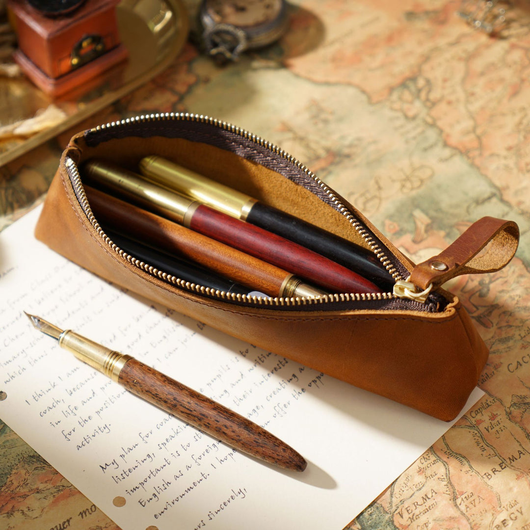 Premium Leather Pencil Pouch