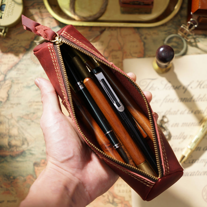Leather Pencil Case Roll