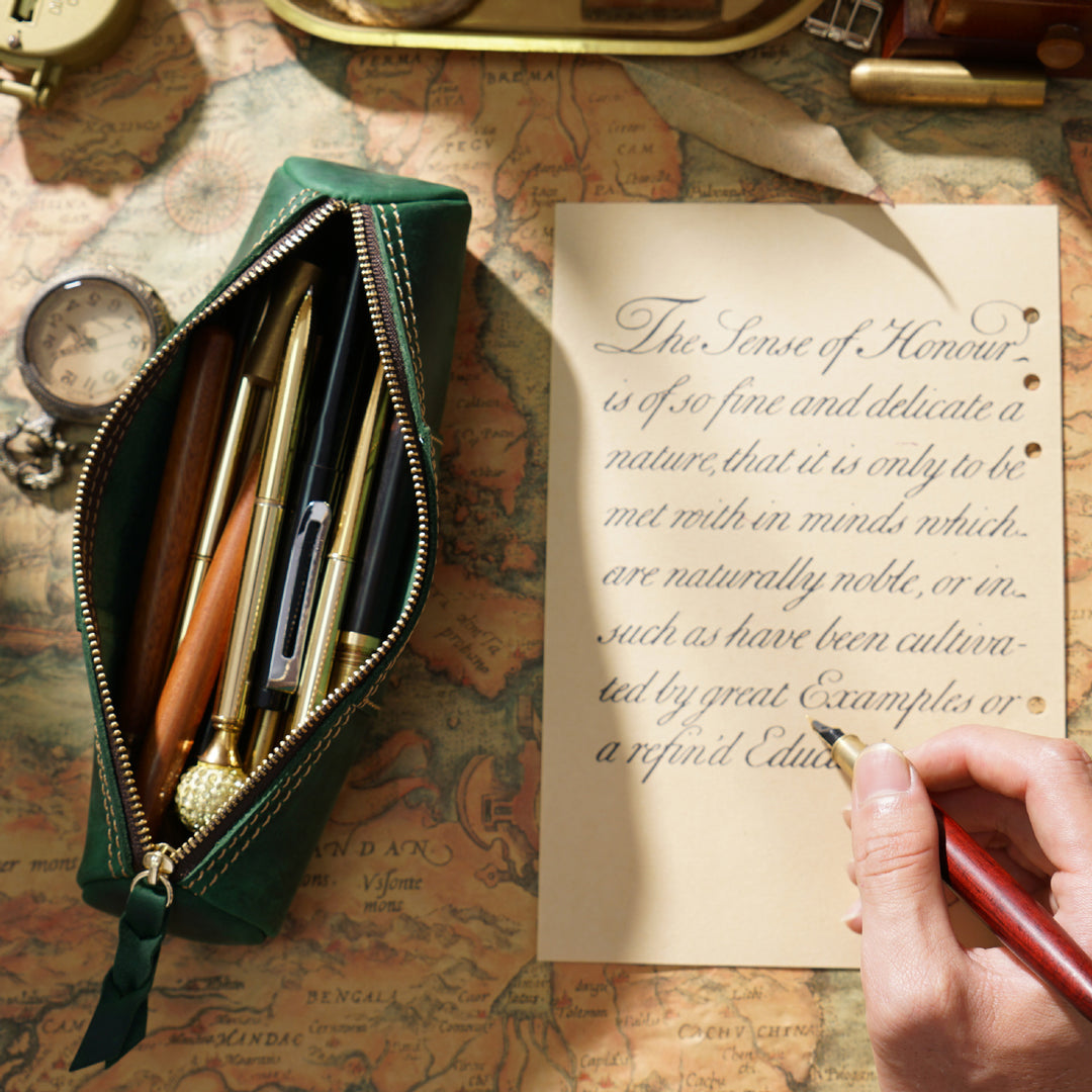 Leather Pencil Case Roll