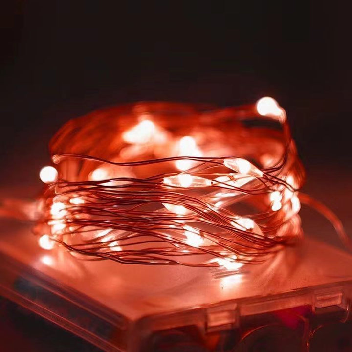 Waterproof LED silver wire fairy lights, battery operated