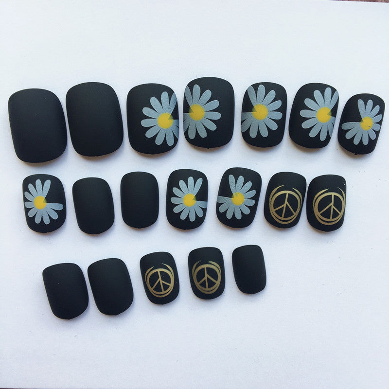 Artificial nails with floral design and matte finish Stornfield