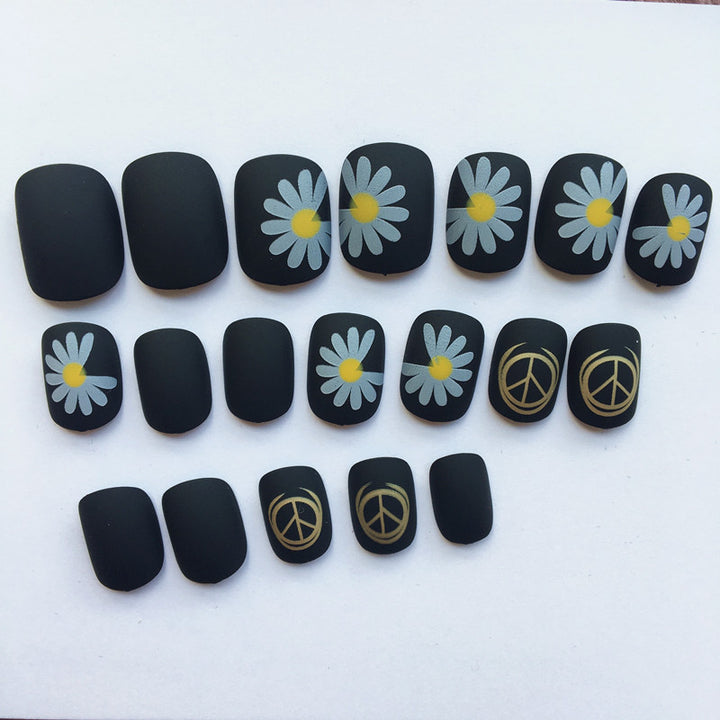 Artificial nails with floral design and matte finish Stornfield