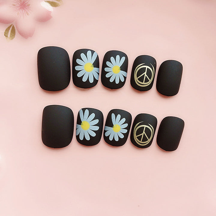 Artificial nails with floral design and matte finish Stornfield