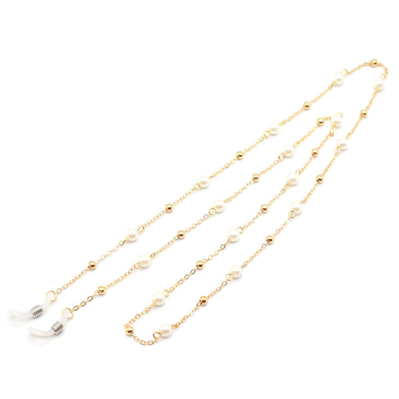 Delicate Pearl-Linked Eyewear Chain Stornfield