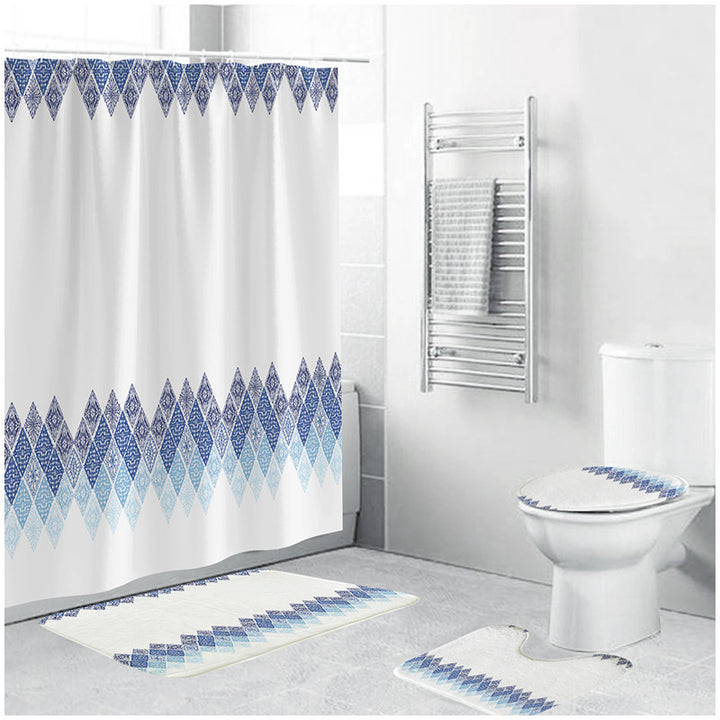 Geometric Patterned Shower Curtain Set Stornfield
