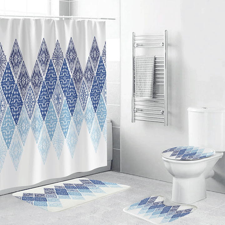 Geometric Patterned Shower Curtain Set Stornfield