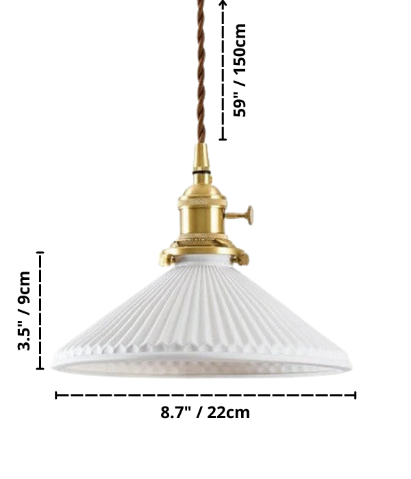 White Ceramic Pendant Lamp | Stornfield