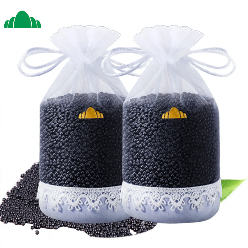 Activated carbon set with nanominerals for air purification in the car