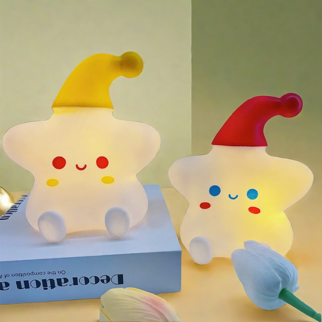 Star night light made of vinyl, eye-friendly mood lamp