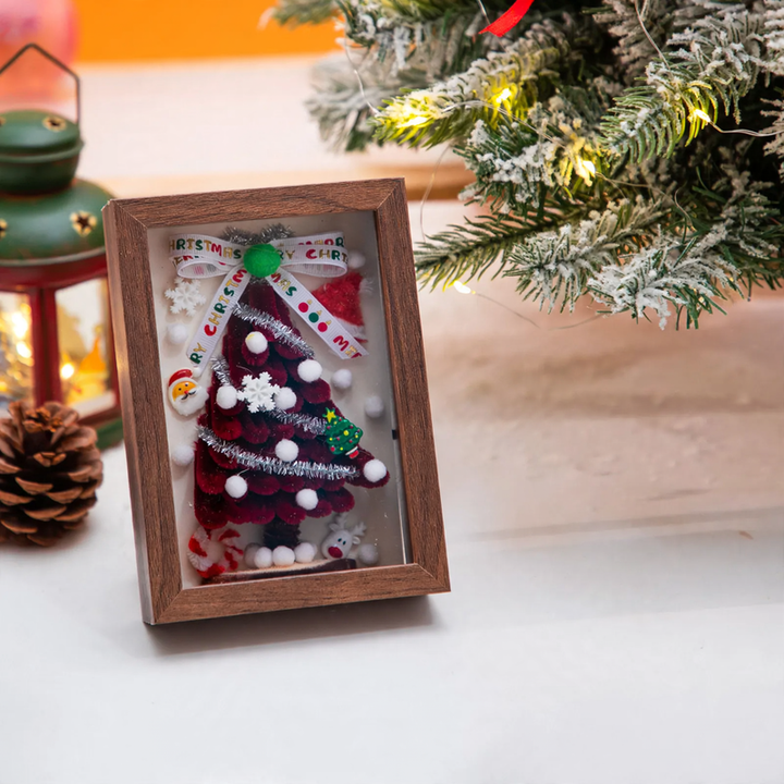 DIY Christmas Tree Table Decoration made of Bendable Plush