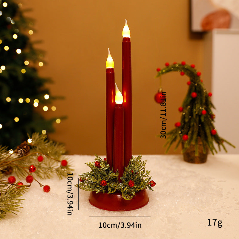 Decorative LED Christmas candle holder