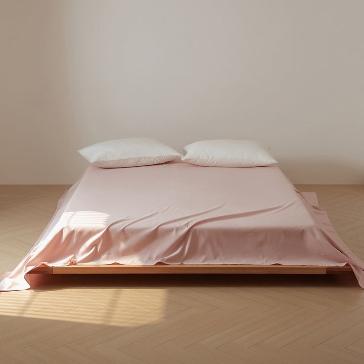 Bed sheet made of brushed long-staple cotton