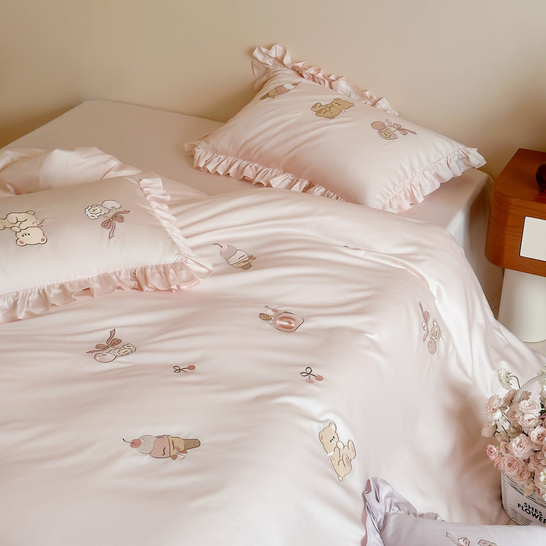 Bedding set made of long-staple cotton, cartoon design