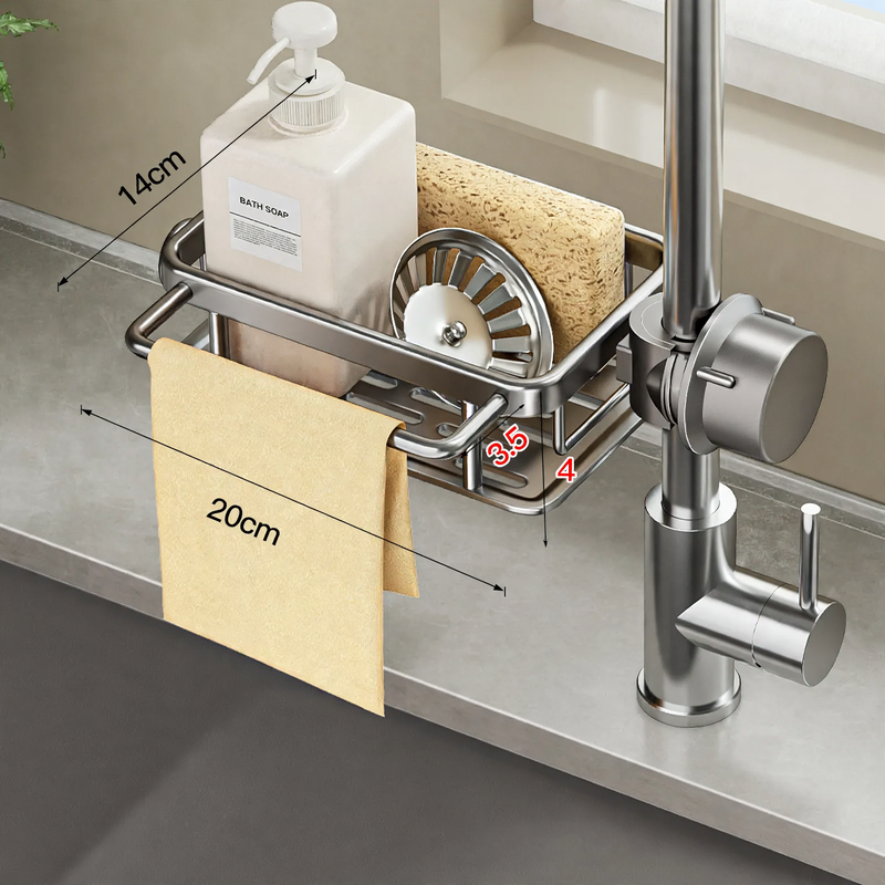 Draining rack for sink with aluminum frame