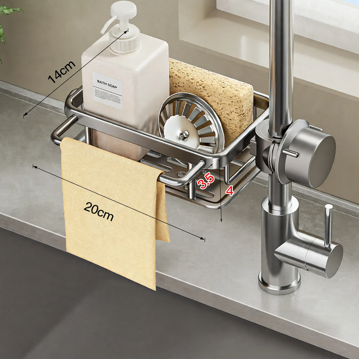 Draining rack for sink with aluminum frame