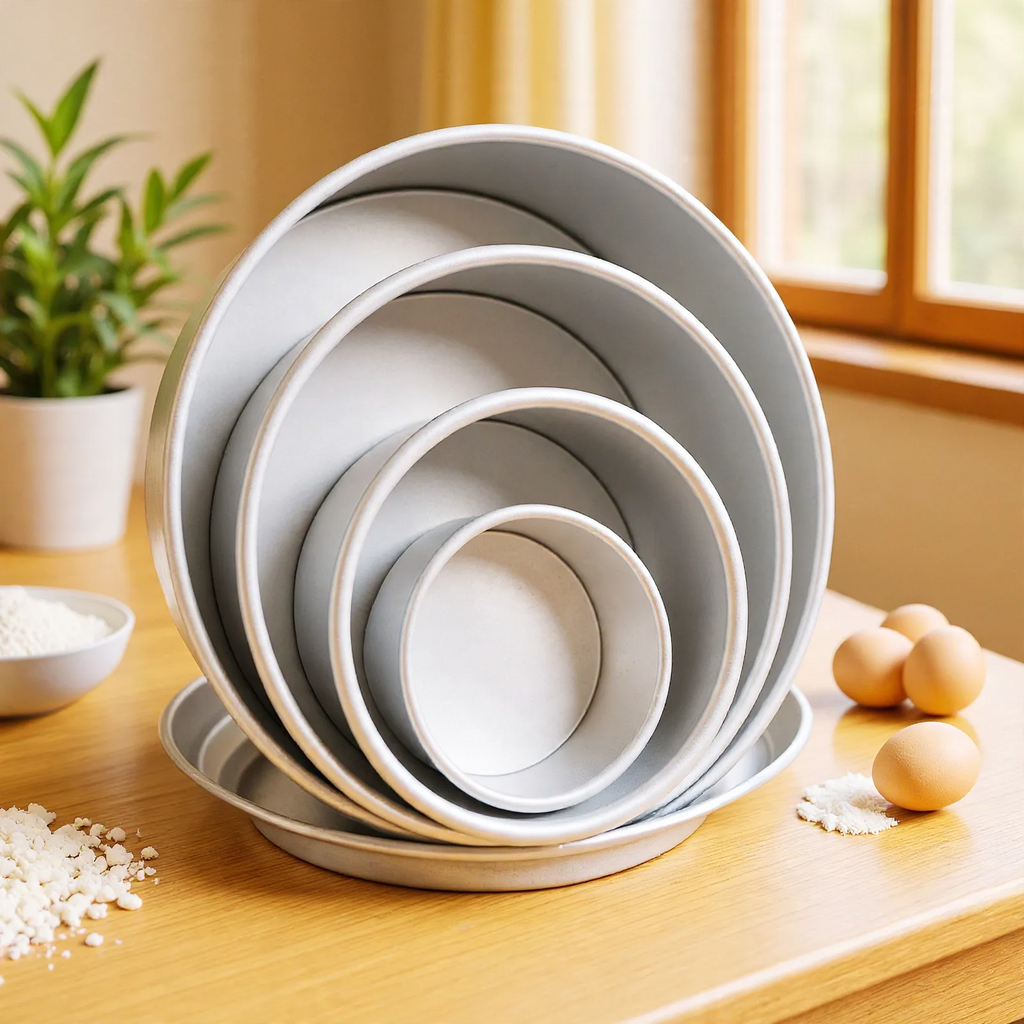 Cake pan, round, with flat bottom