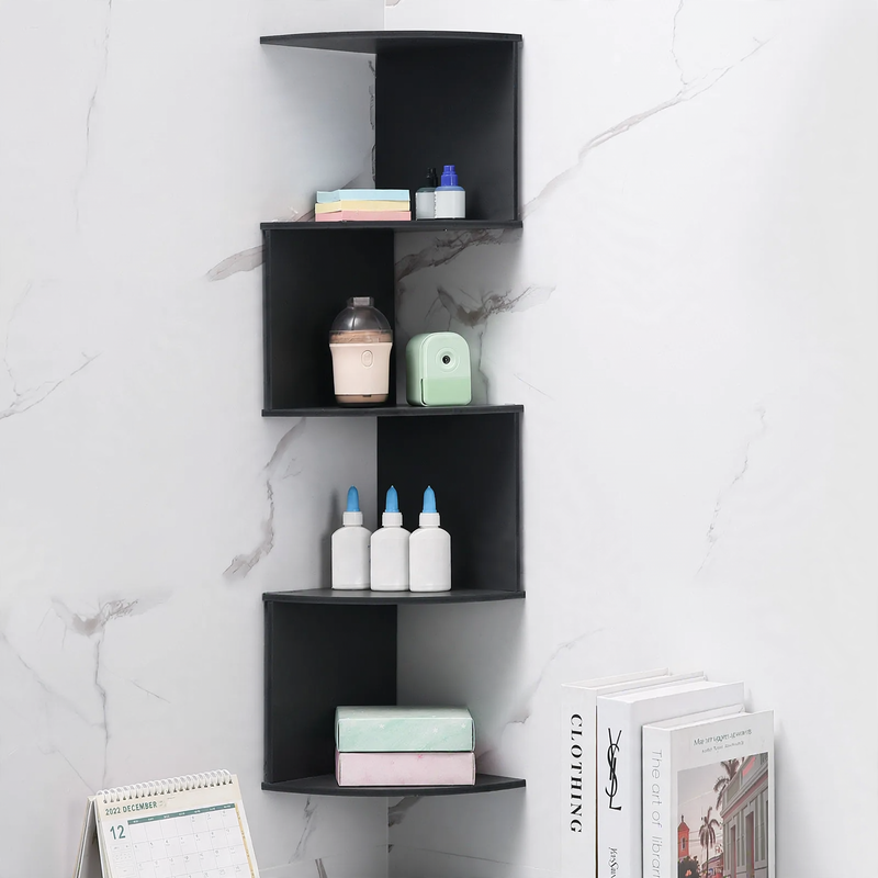 Corner shelf made of dense plywood, multi-layered