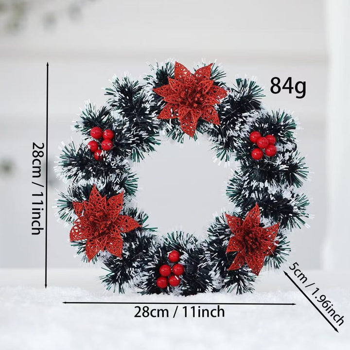 Decorative Christmas wreath with festive accents