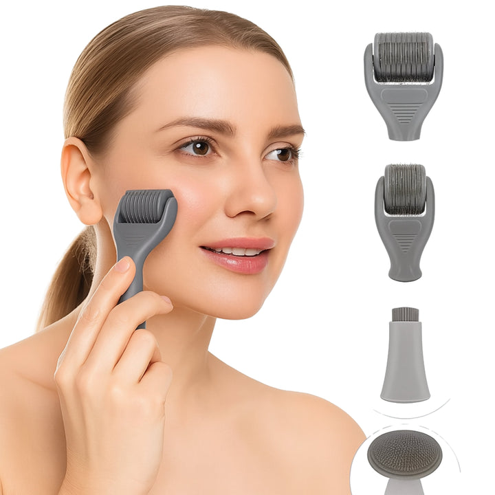 DermaGlow Microneedling Roller Kit - Anti-Aging - Titanium Needles - At-Home Skincare for Women Stornfield