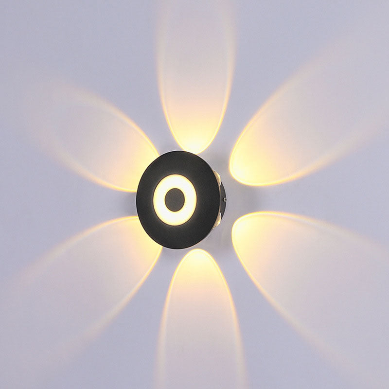 Contemporary Scandinavian Aluminum Round Shade LED Wall Sconce Lamp For Outdoor Patio | Stornfield