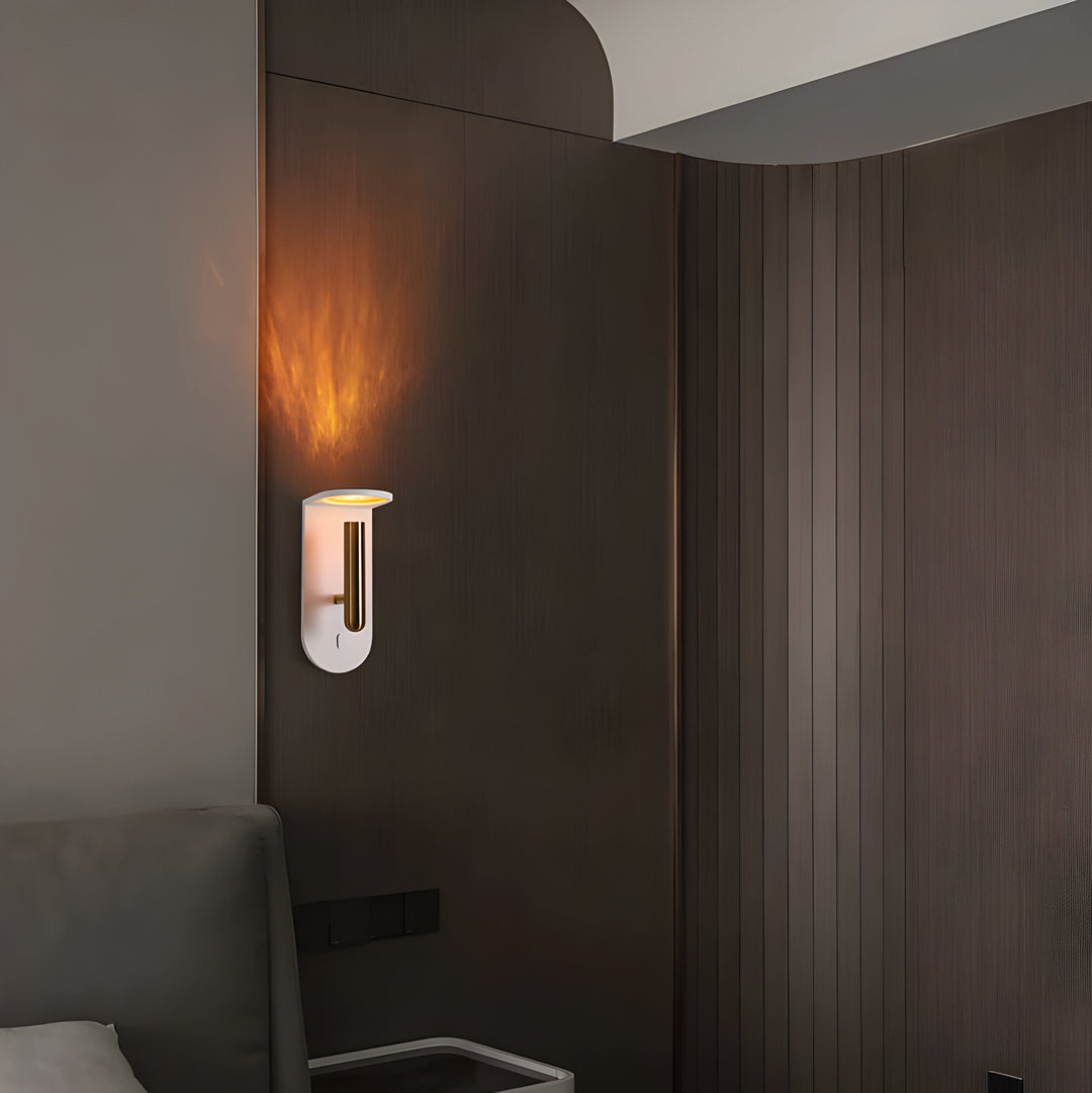 Stornfield Adjustable Nordic LED Wall Lamp with Flame Effect