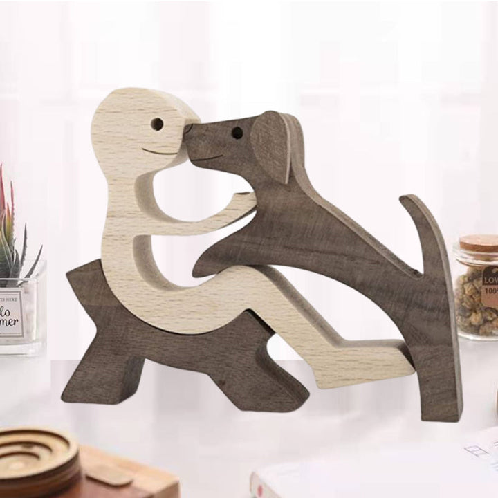 Gift For Pet Lovers - Wood Sculpture Table Ornaments - The Love Between You And Your Fur-Friend | Stornfield