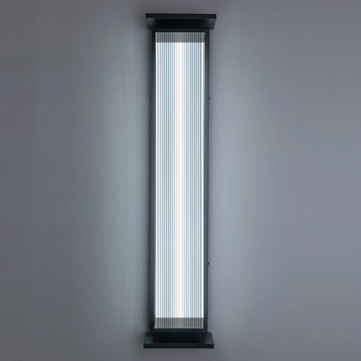 Modern Minimalist Waterproof Rectangular Stainless Steel Acrylic LED Wall Sconce Lamp For Outdoor Patio | Stornfield