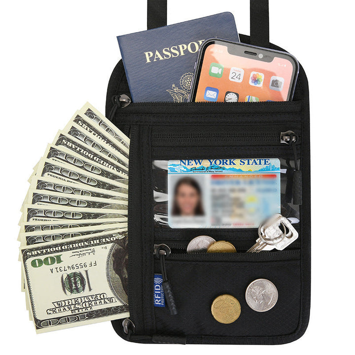 Stornfield | Travel Neck Pouch Neck Wallet with RFID Blocking Passport Holder