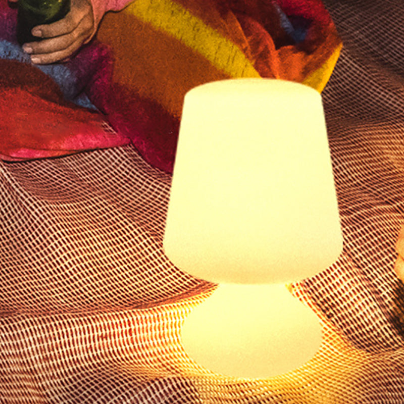 Modern Minimalist PE Cup Shape USB LED Table Lamp Night Light For Outdoor Patio | Stornfield