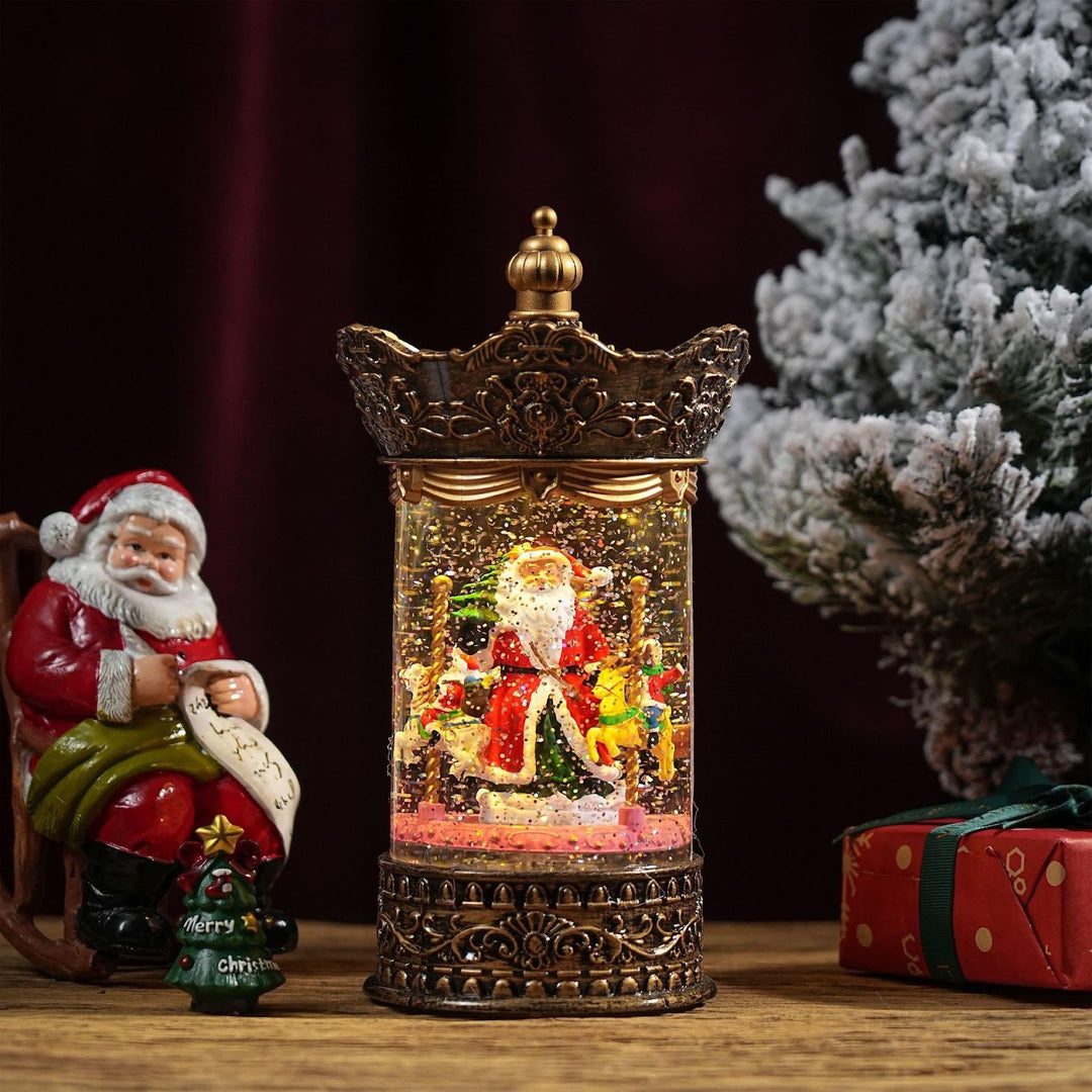 Decorative Lantern Music Box with Snow Effect