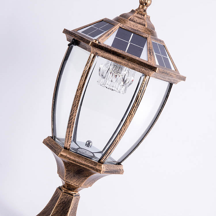 Outdoor Solar Waterproof Aluminum Glass 1-Light Lawn Landscape Light | Stornfield