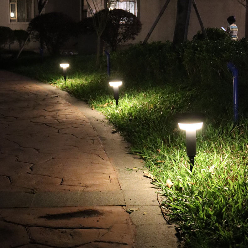 Modern Simplicity Waterproof Solar Round Aluminum Acrylic Outdoor Lights For Garden | Stornfield