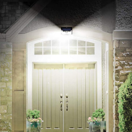 Outdoor Solar Trapezoid Body Sensor Waterproof LED Patio Wall Sconce Lamp | Stornfield